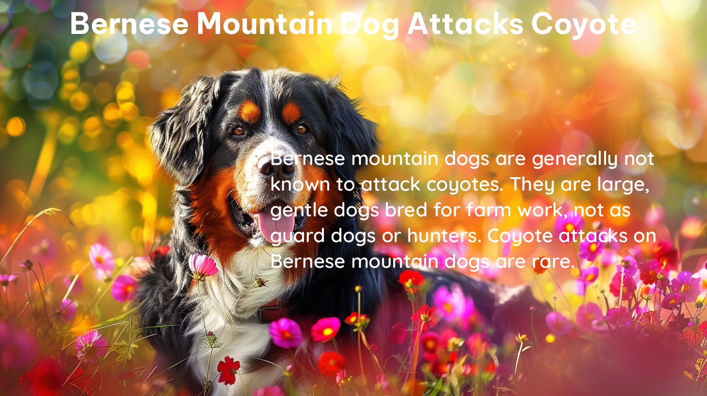 bernese mountain dog attacks coyote