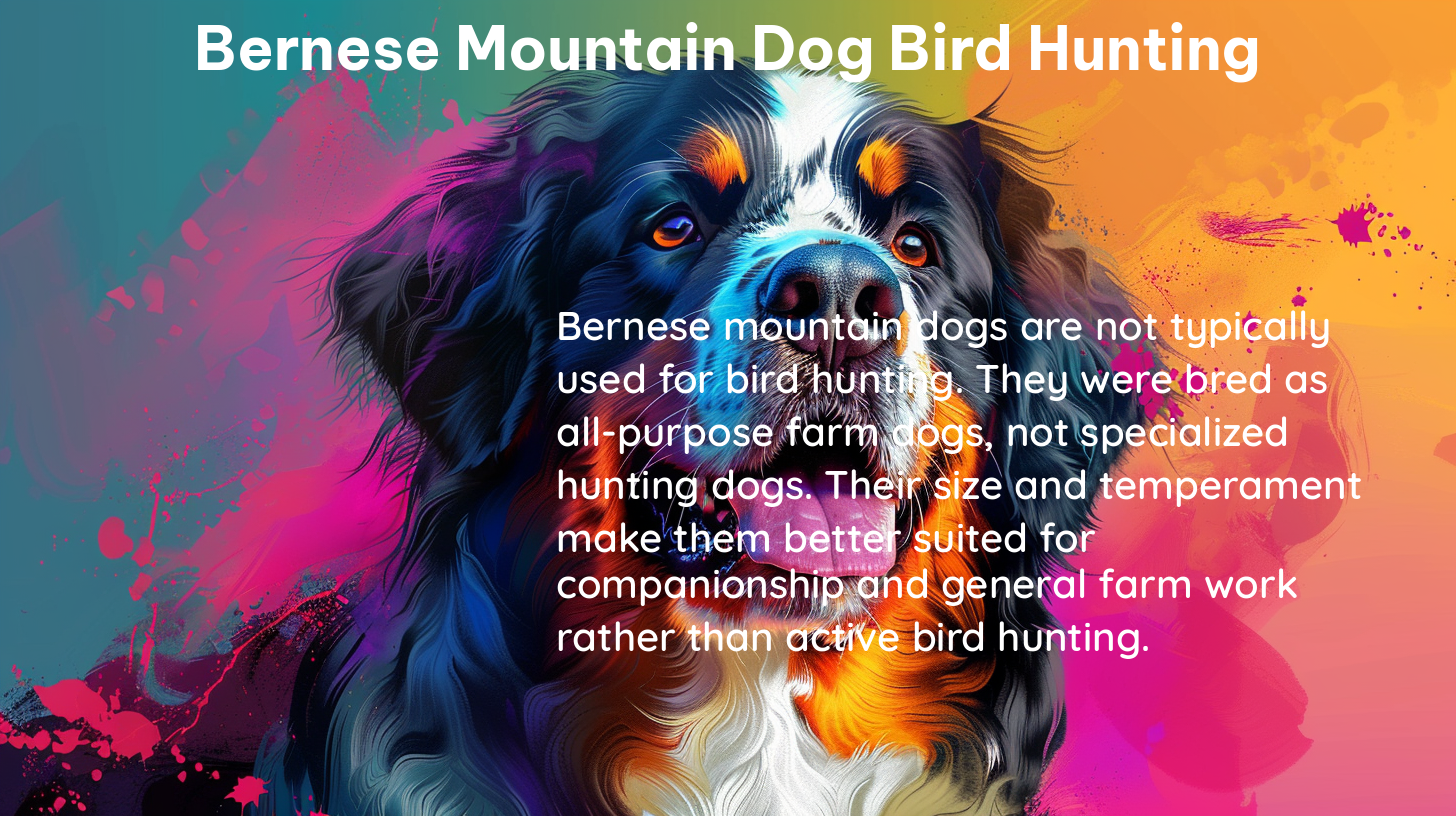 bernese mountain dog bird hunting 3