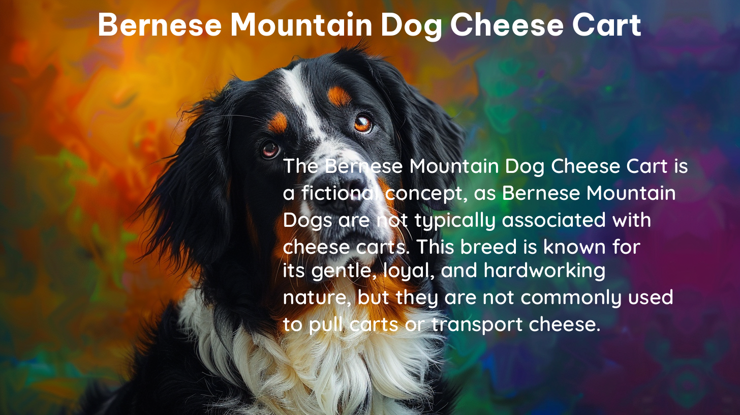 bernese mountain dog cheese cart