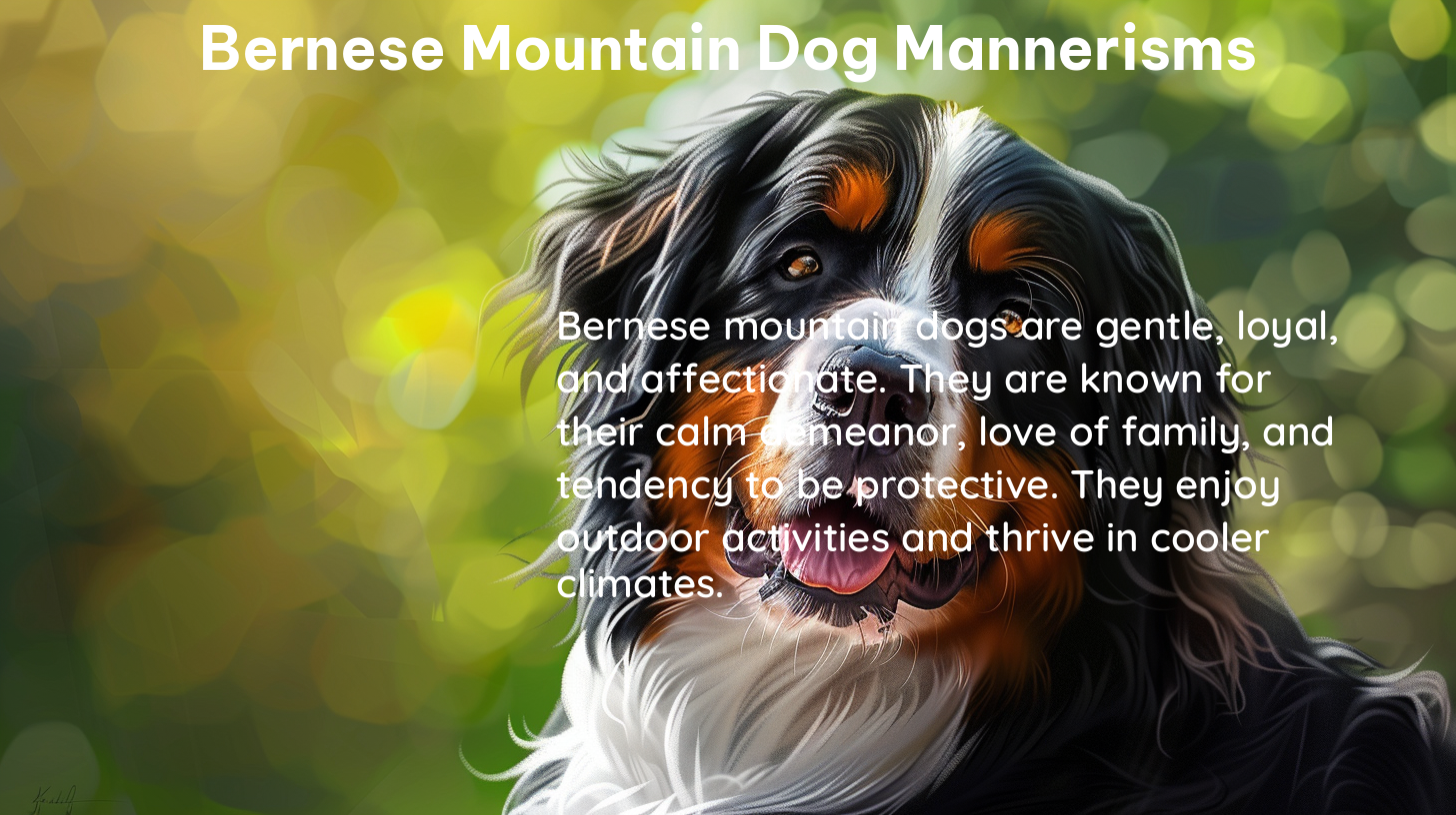 bernese mountain dog mannerisms