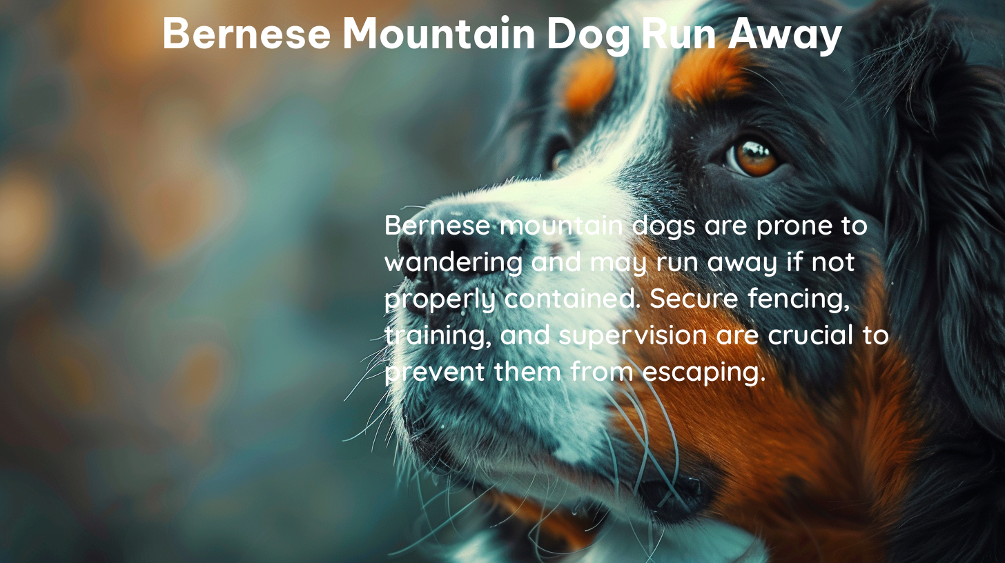 bernese mountain dog run away