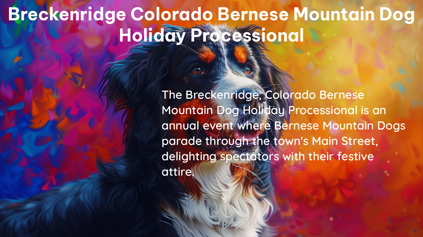 breckenridge colorado bernese mountain dog holiday processional