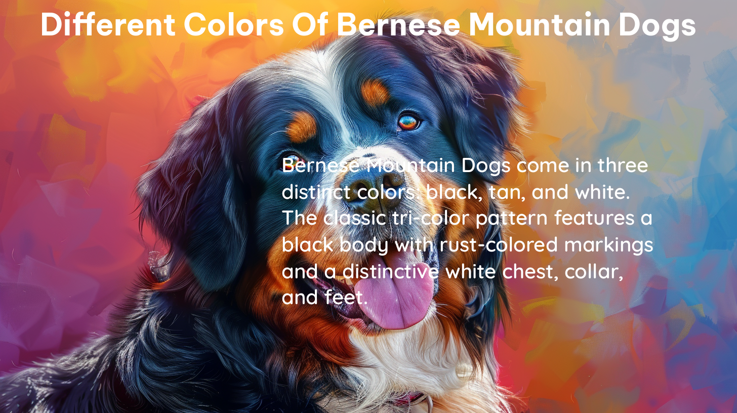 different colors of bernese mountain dogs