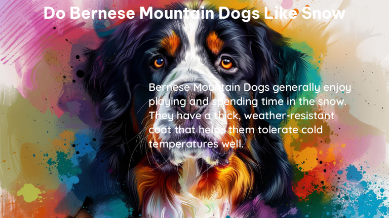 do bernese mountain dogs like snow