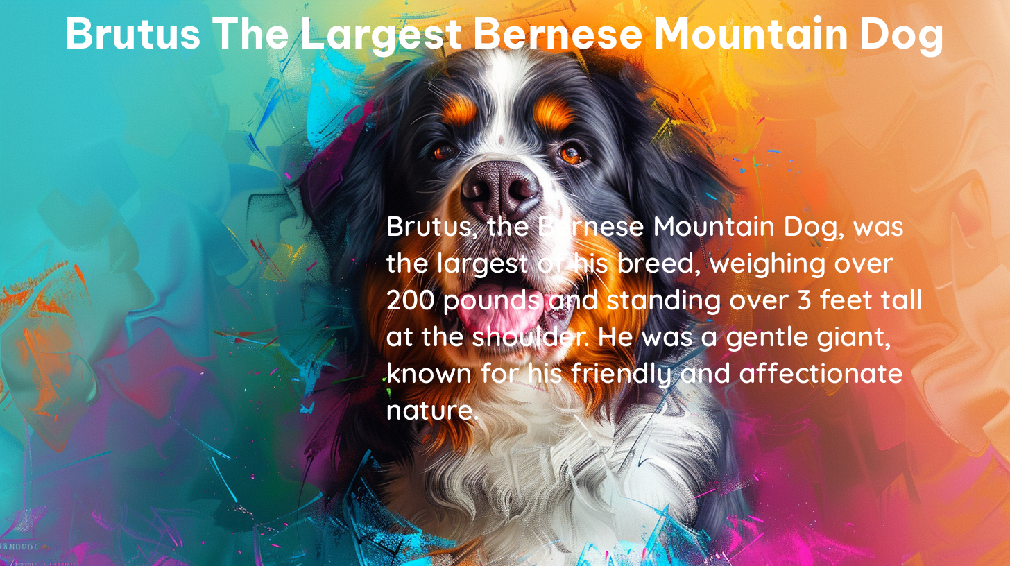 brutus the largest bernese mountain dog