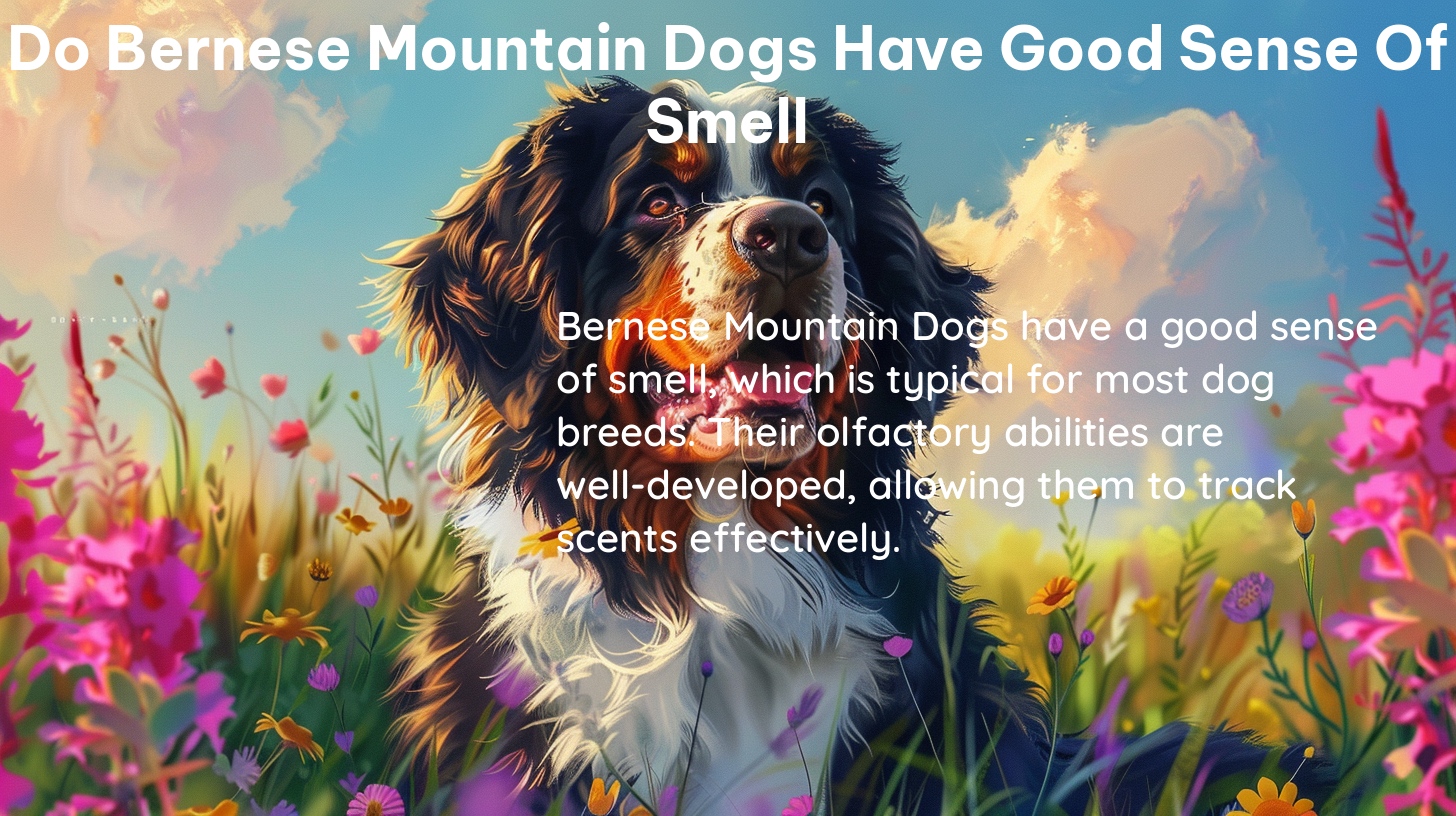 do bernese mountain dogs have good sense of smell