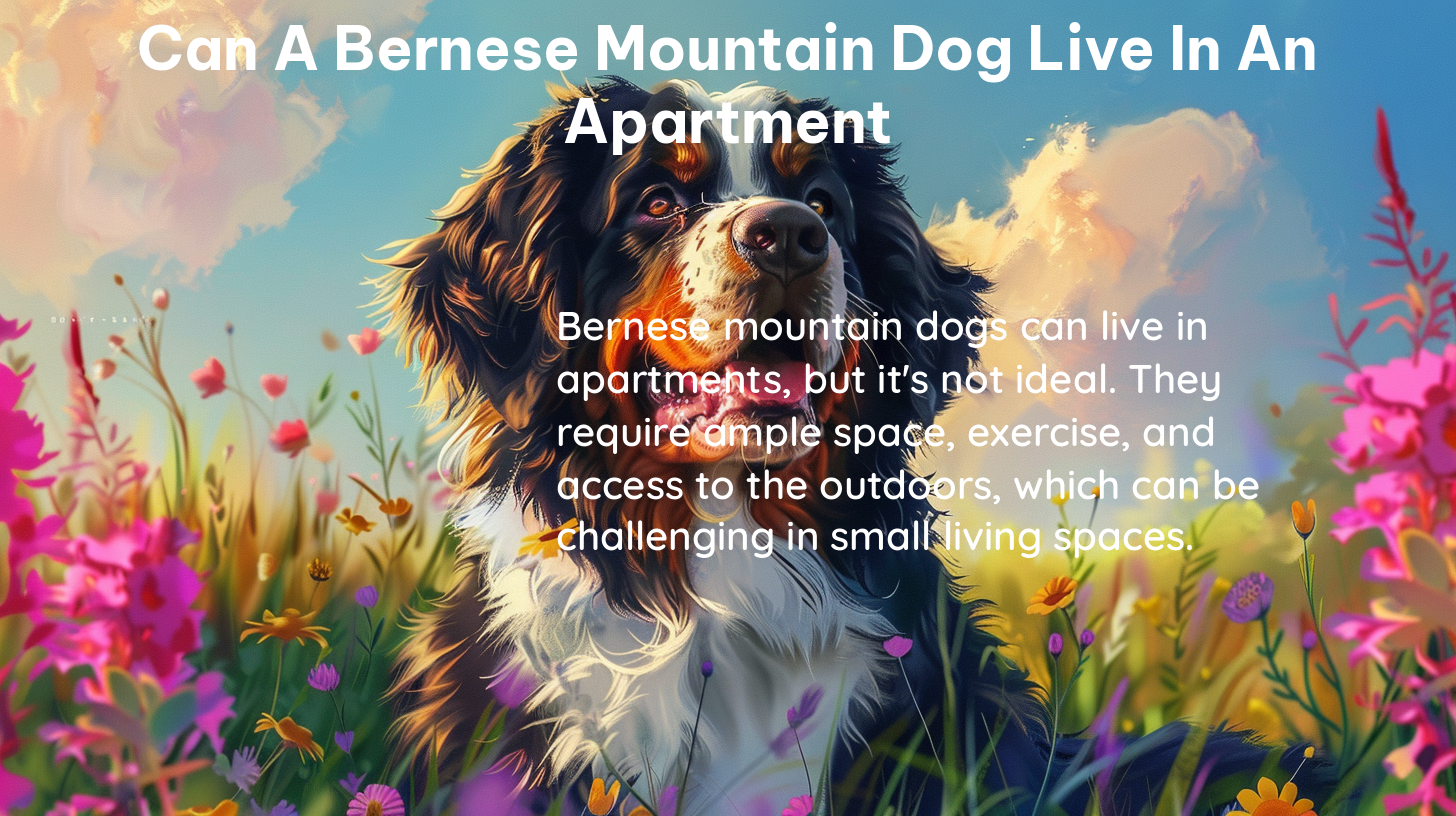 can a bernese mountain dog live in an apartment