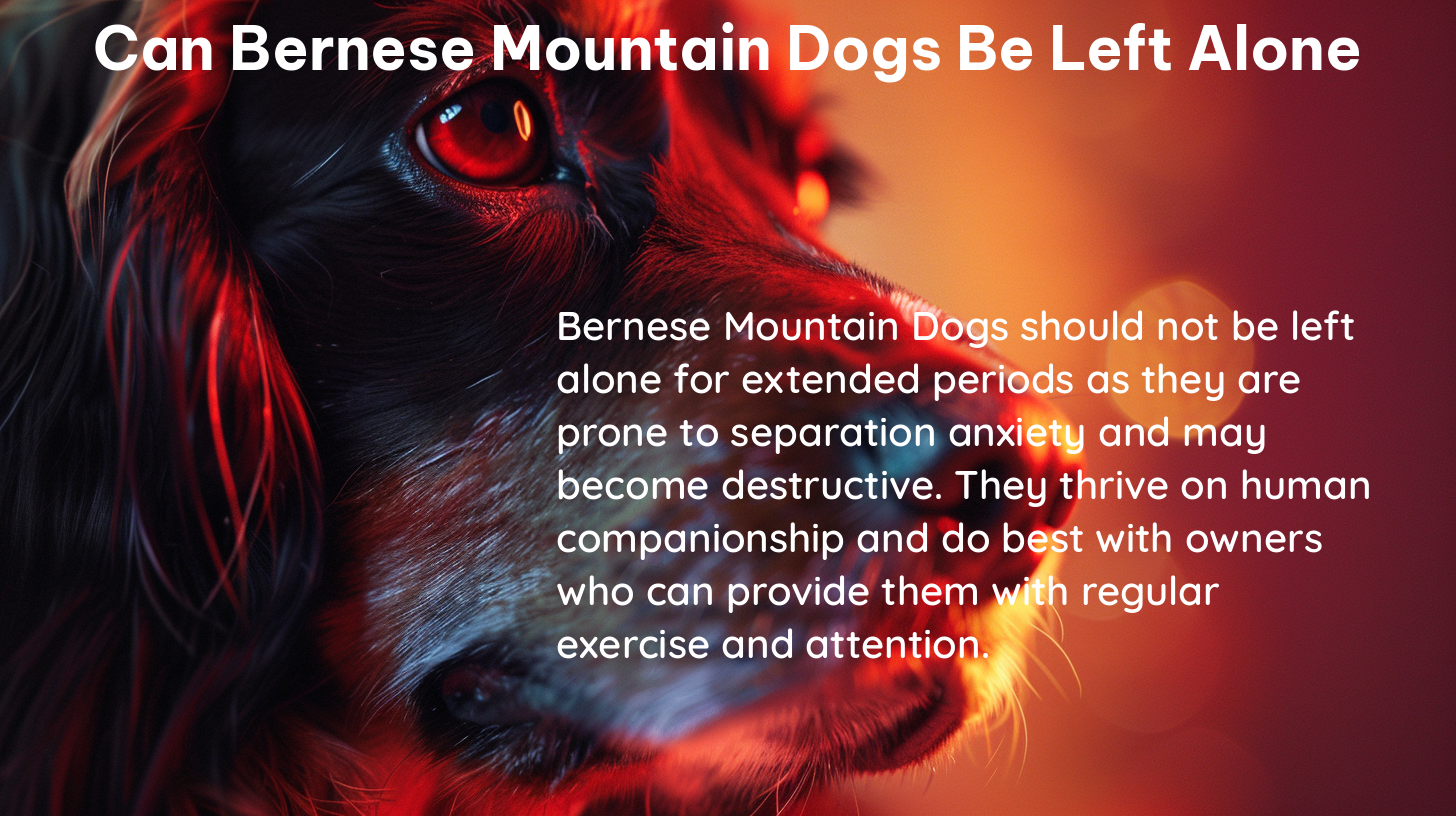 can bernese mountain dogs be left alone 2