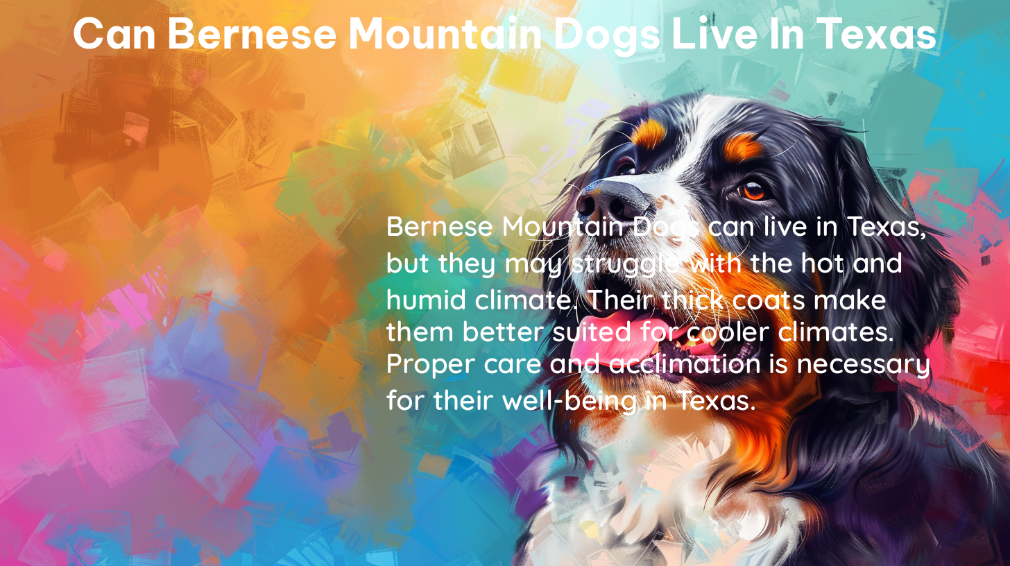 can bernese mountain dogs live in